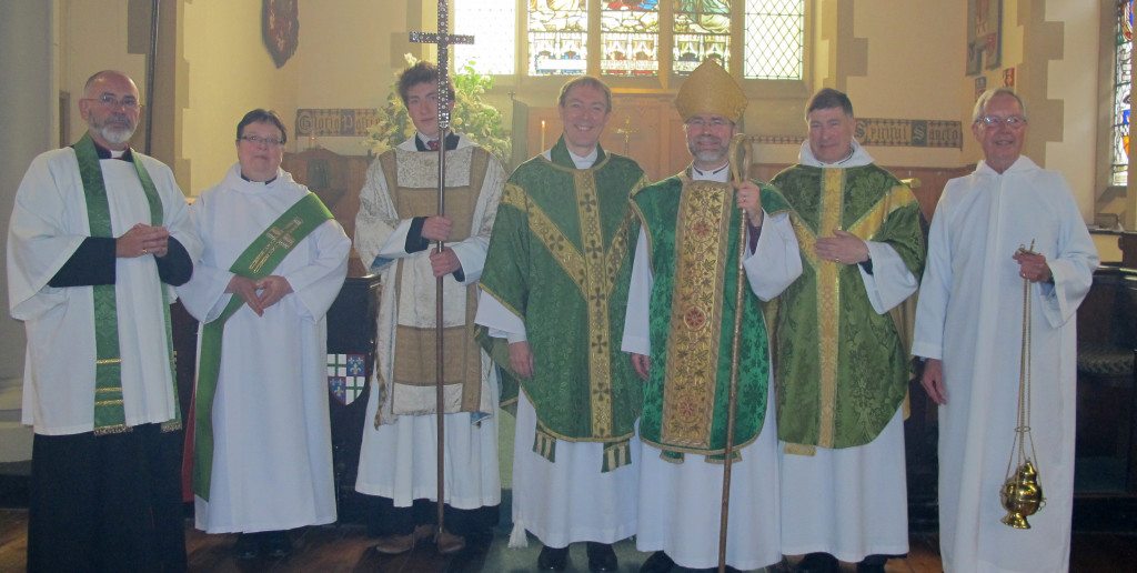 The altar party at the Commissioning of The Reverend Dr Michael Hull at St Vincent's on 20 June 2015.