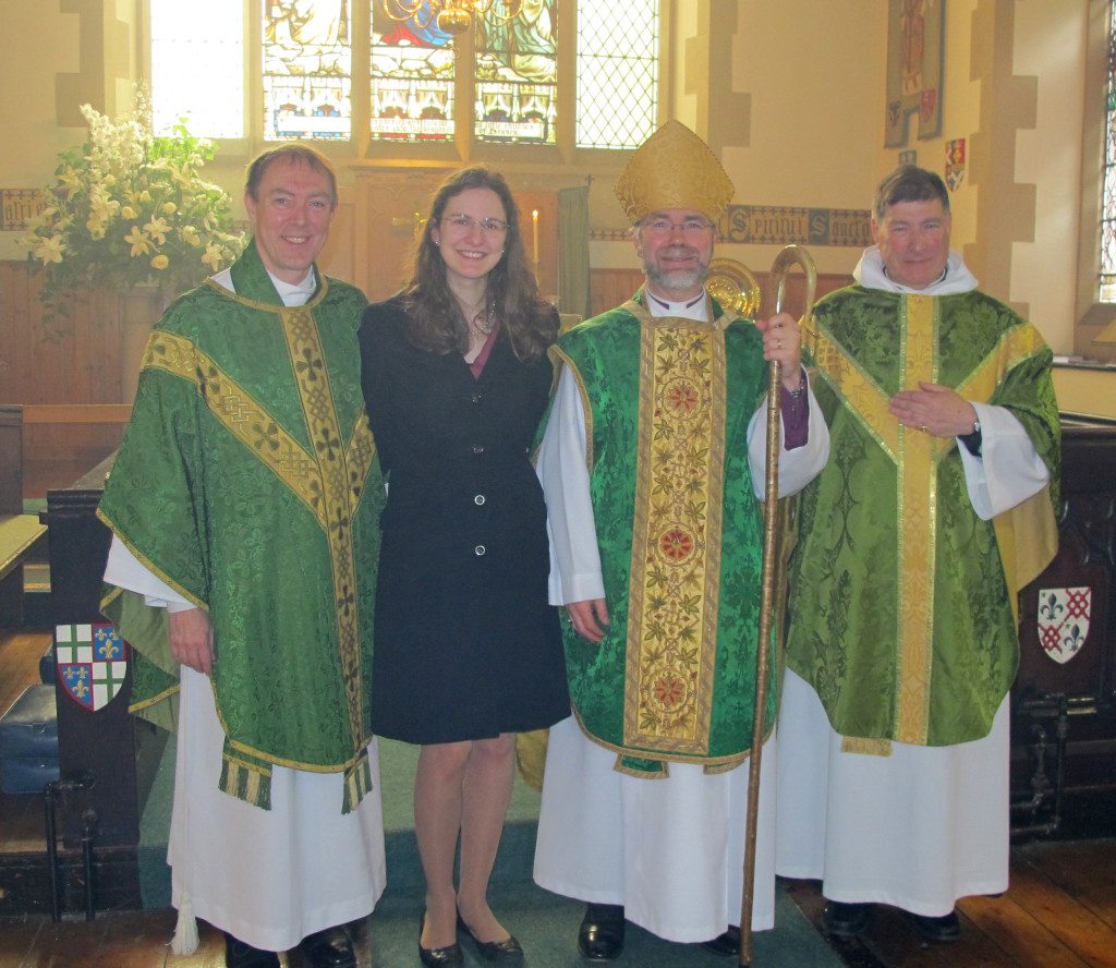 Michael and Eleonora Hull, The Bishop of Edinburgh and the Rector of St Vincent's on 20 June 2015.