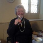 Anne Jarman at her retirement and thank you party at St Vincent's on 6th September 2015 - many, many years of responsibility for the best of congregational parties.