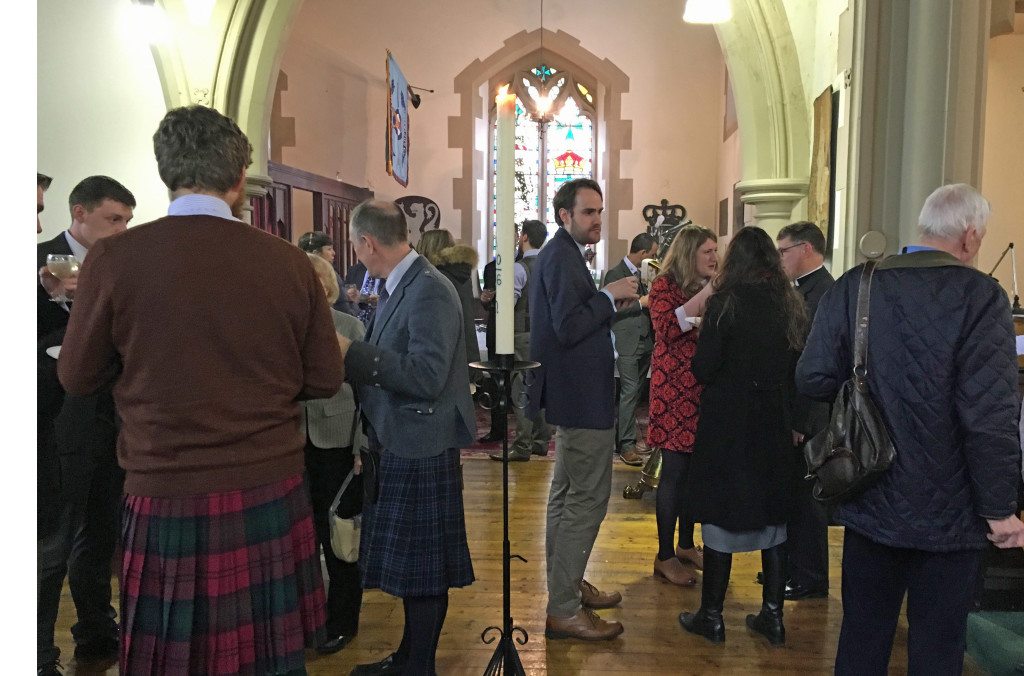 At the reception following the Easter Day service at St Vincent's, 2016