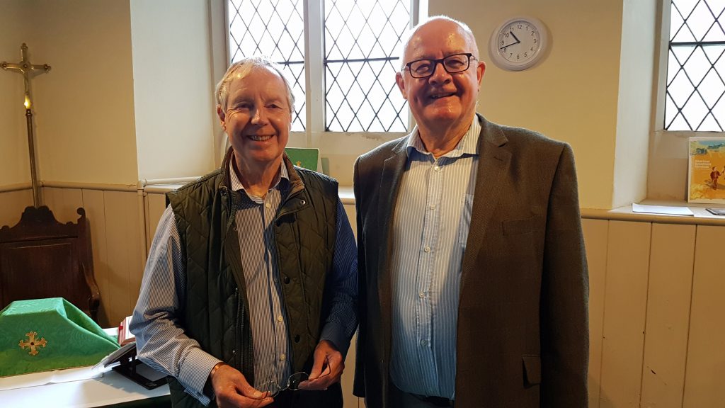 Sacristan Christopher Hartley (left) with Property Convenor Barnaby Miln in June 2016
