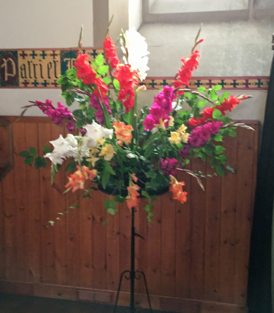 Altar flowers for Doors Open Day on 24th and 25th September 2016 when over 500 people visited St Vincent's.